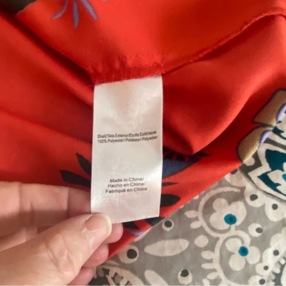 Modcloth Red Dress with Peter Pan Navy Collar Small - Picture 7 of 7